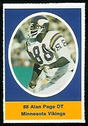 1972 Sunoco Stamps      351     Alan Page